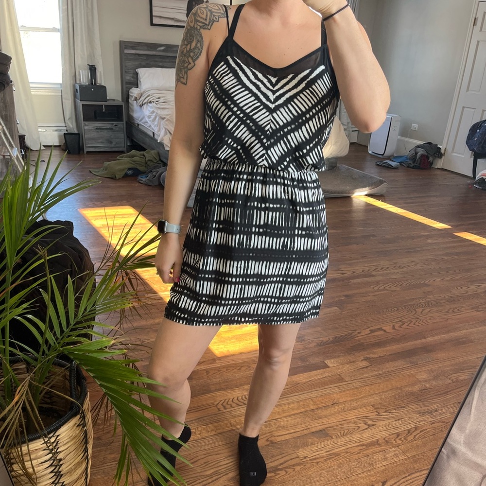 Express Black and White Dress